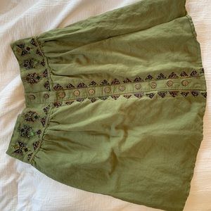 Maeve Embroidered Utility Skirt (EUC, Worn Once)